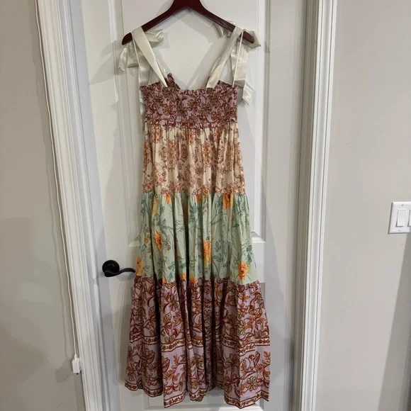 Free People Bluebell Maxi In Lilac Combo Tiered Dress - Picture 9 of 11